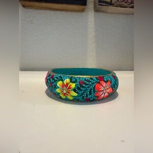 Hand-Painted Oaxaca Wooden Bangle – Alebrijes Autóctones